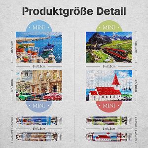 Набір міні-пазлів MISITU Church Train Port 4 шт. по 150 елементів для дорослих synthetic.ua - Фото 1