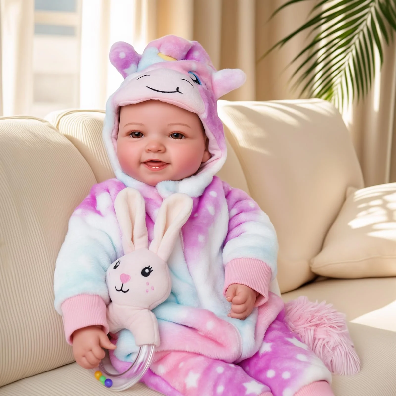 Кукла BABESIDE, 43 см, для девочки с тканевым телом, очаровательным нарядом, пустышкой и бутылочкой в подарок для детей от 2 лет, фото №5 Кукла BABESIDE, 43 см, для девочки с тканевым телом, очаровательным нарядом, пустышкой и бутылочкой в подарок для детей от 2 лет, фото №5