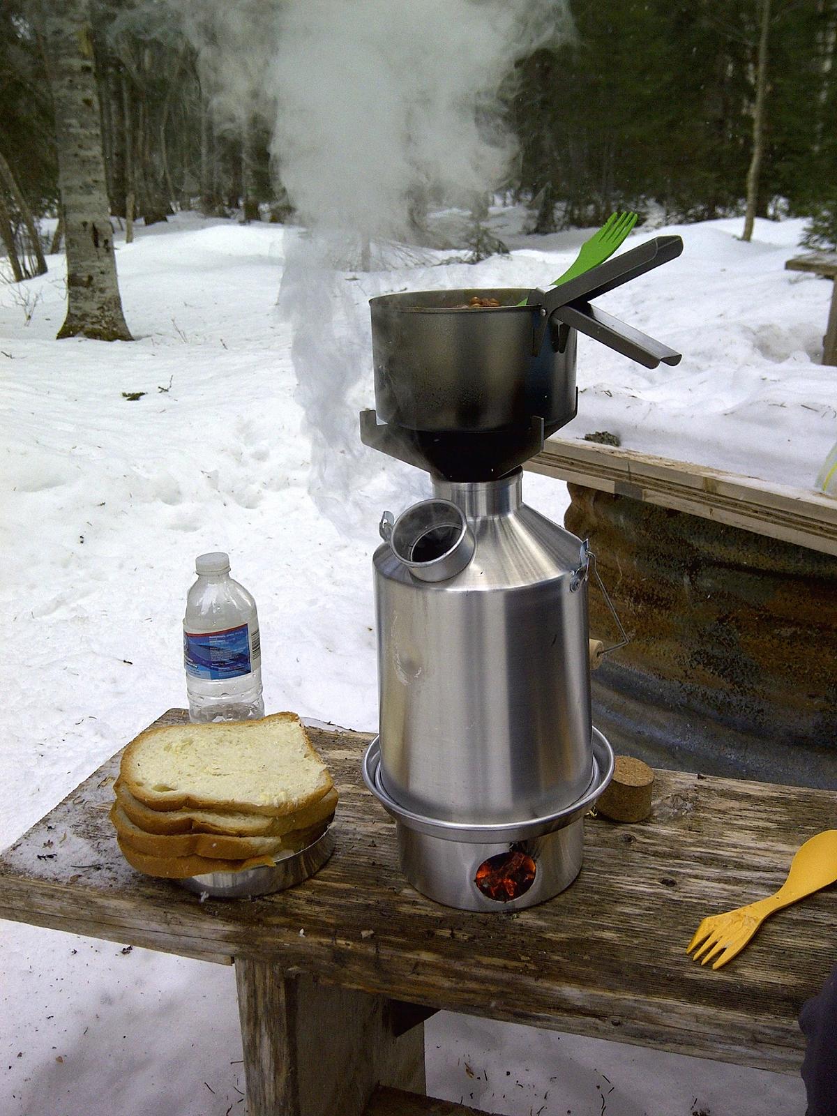 Кемпінгова піч Kelly Kettle Base Camp BASIC KIT 1.6л алюмінієва з комплектом для приготування їжі з нержавіючої сталі, фото №6