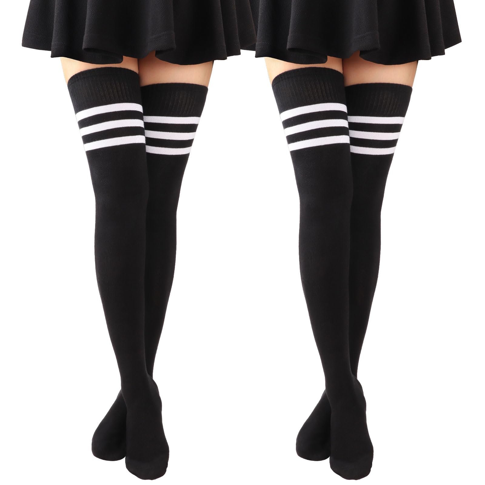 Носки DRESHOW Очень длинные носки выше колена, полосатые гольфы, фото №1