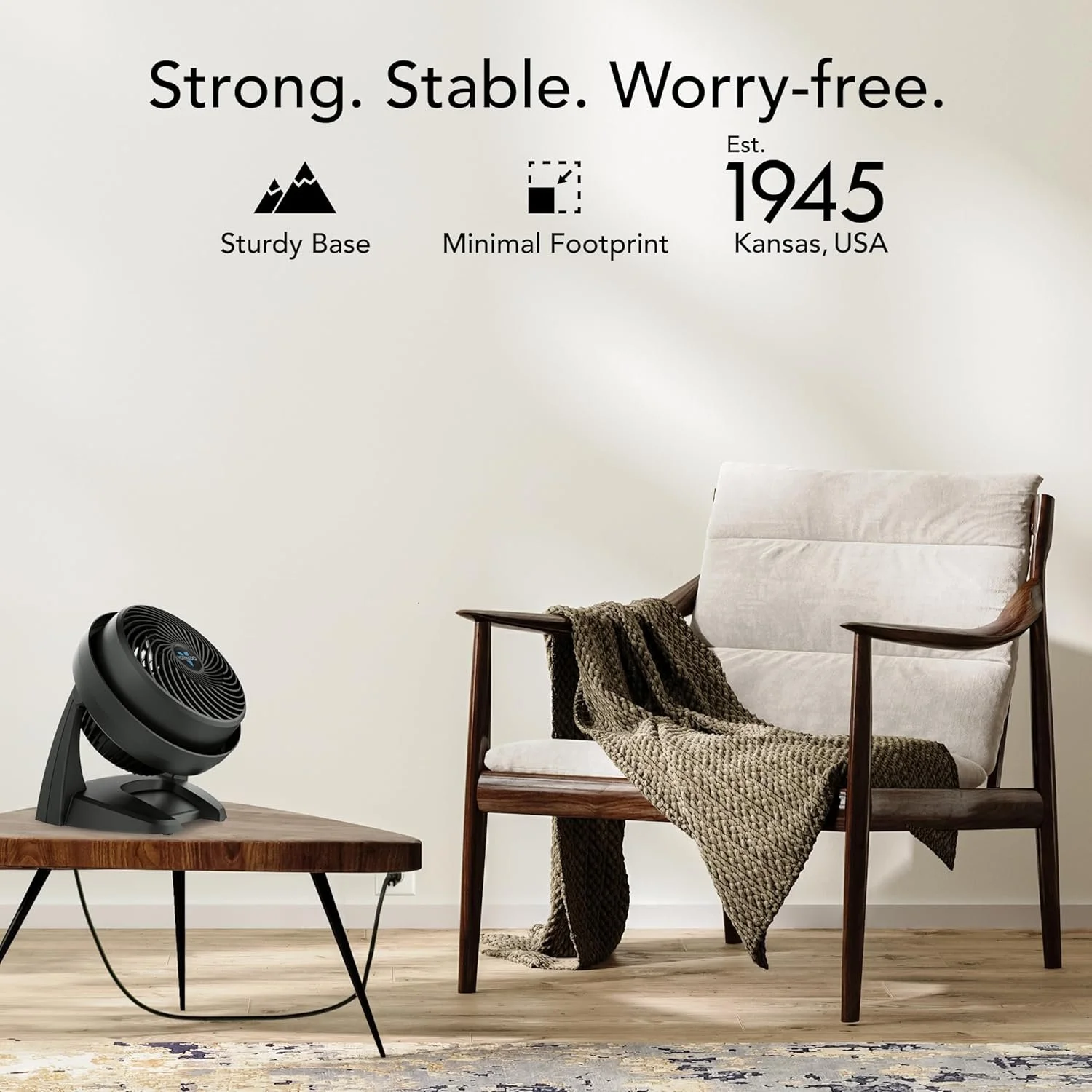 Електричний вентилятор VORNADO 630 / 3 швидкості / Чорний, фото №4 Електричний вентилятор VORNADO 630 / 3 швидкості / Чорний, фото №4