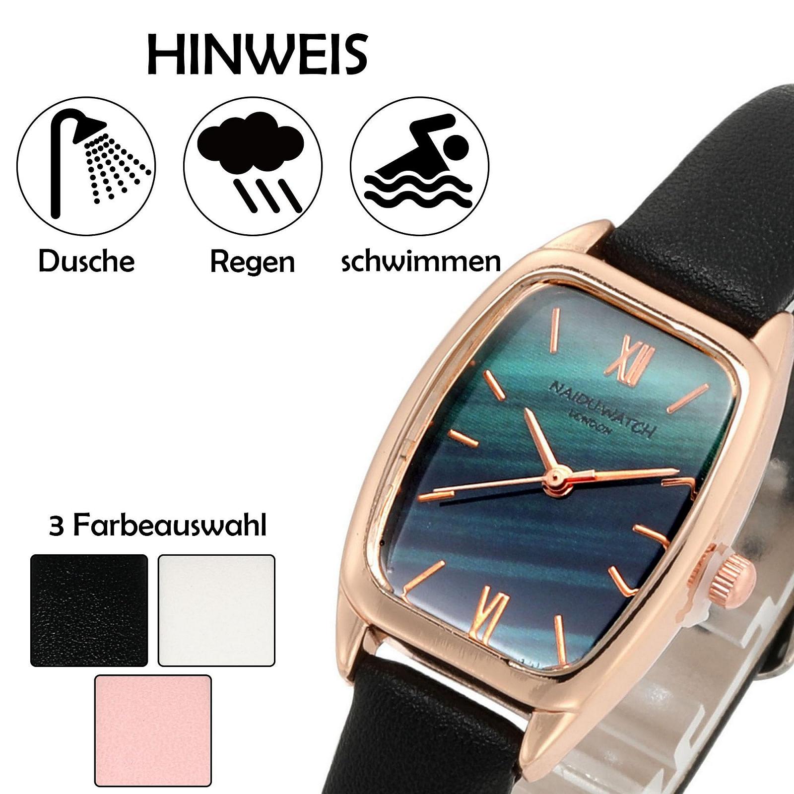 Жіночий Годинник JSDDE Різнокольорові Смужки на Циферблаті Шкіряний Ремінець Аналоговий Кварцовий Годинник, фото №4