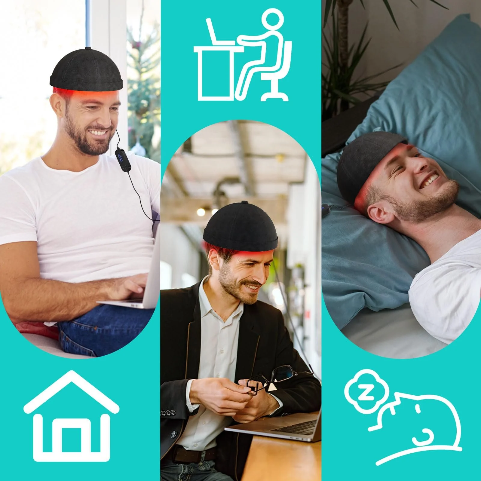 Пристрій для стимуляції росту волосся за допомогою лазерного шолома LLLT, 236 лазерних зондів, фото №7