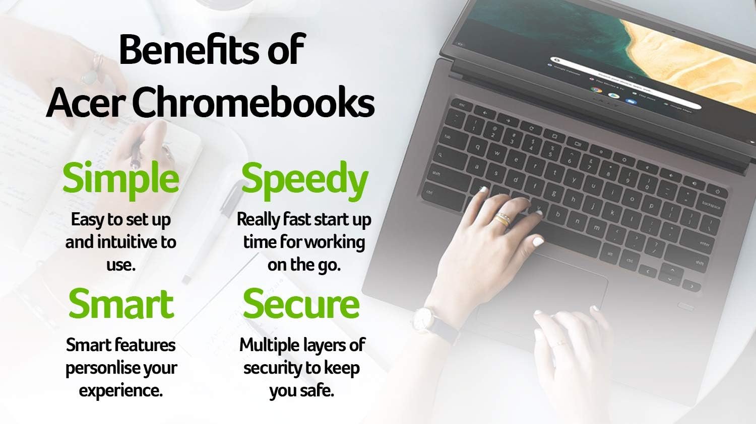 Сенсорный ноутбук 14" Acer Chromebook 514 (CB514-1HT-P6FG) Intel N4200 RAM 4GB eMMC 128GB 12 часов батарея Chrome OS Алюминиевый корпус, фото №6