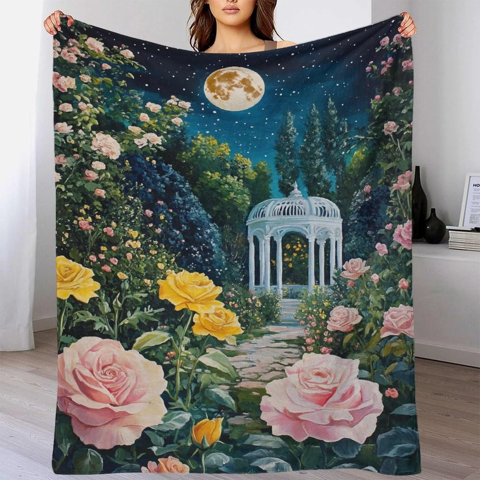 Плед Rose Garden Микрофибра Флис Мягкий Уютный Скандинавский Теплый Накидка на диван Детский Плед, фото №5