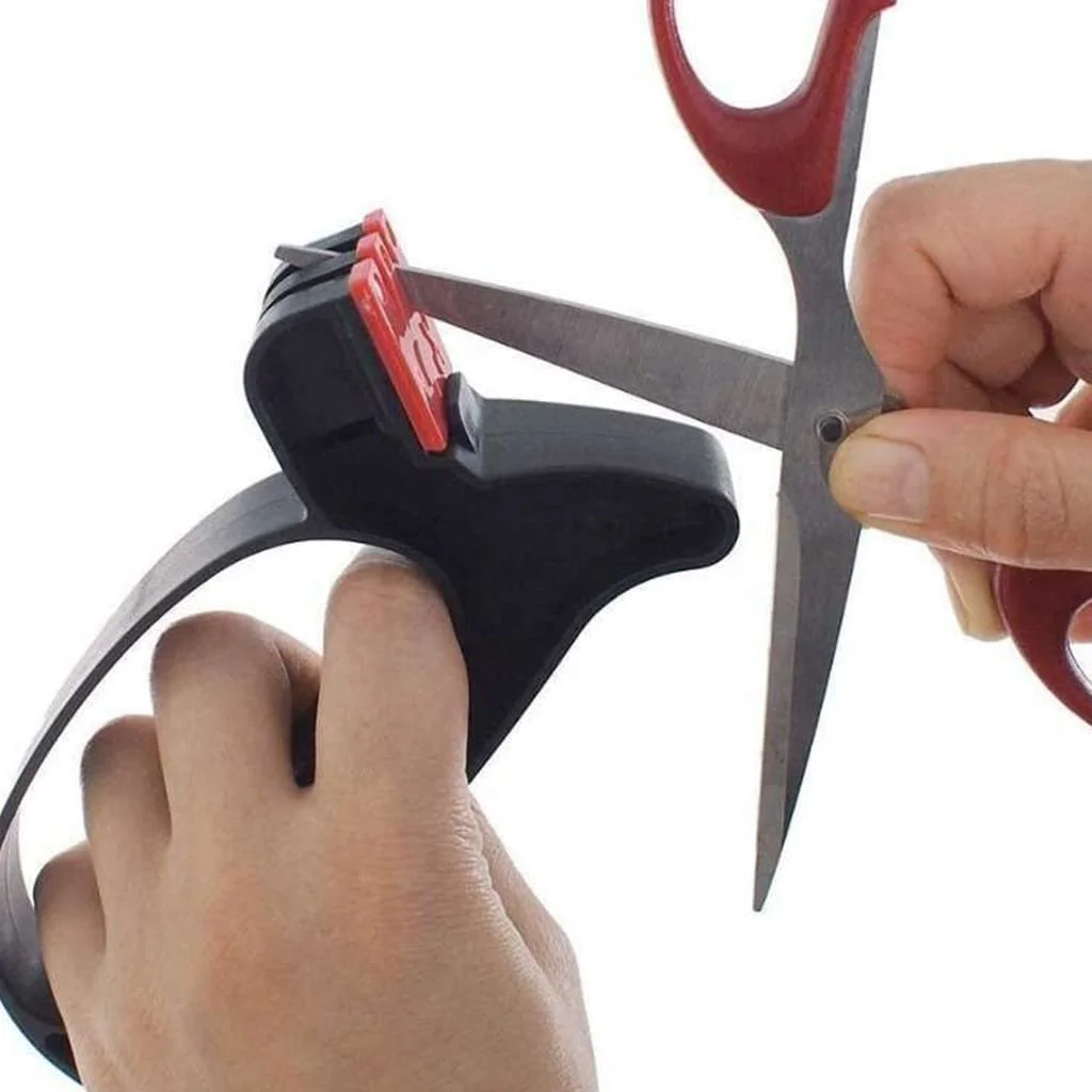 Точилка для ножів професійна двозонна з нержавіючої сталі портативна ручна, фото №9