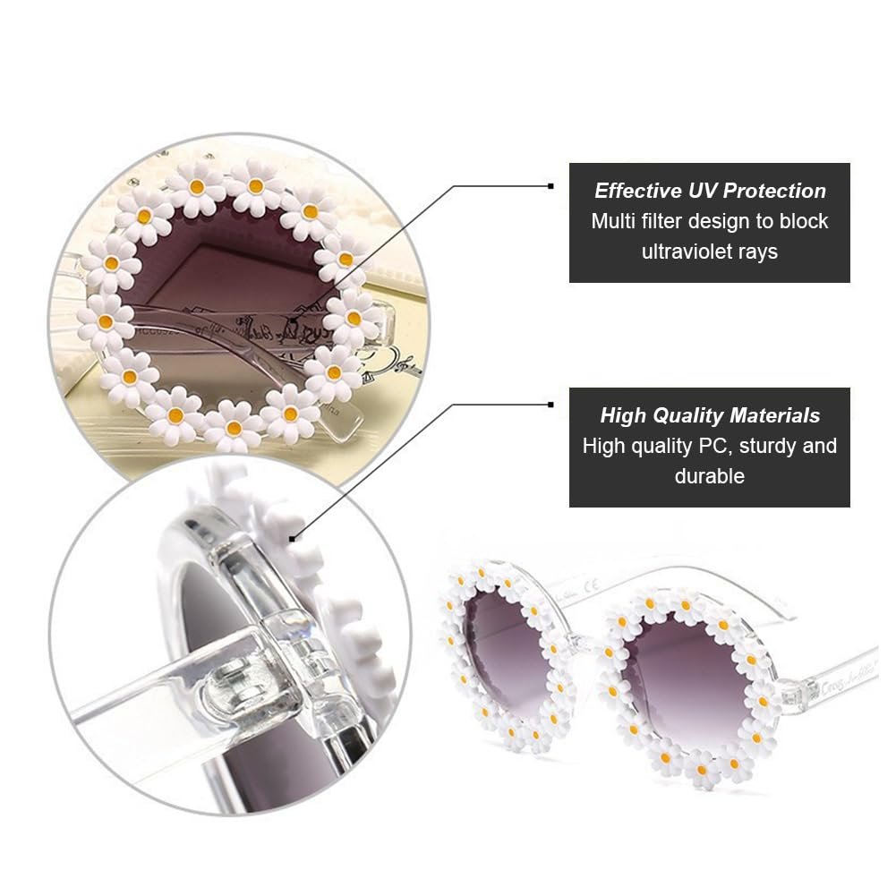 Сонцезахисні окуляри Doukesh Gänseblümchen Класичні Daisy круглі, фото №4