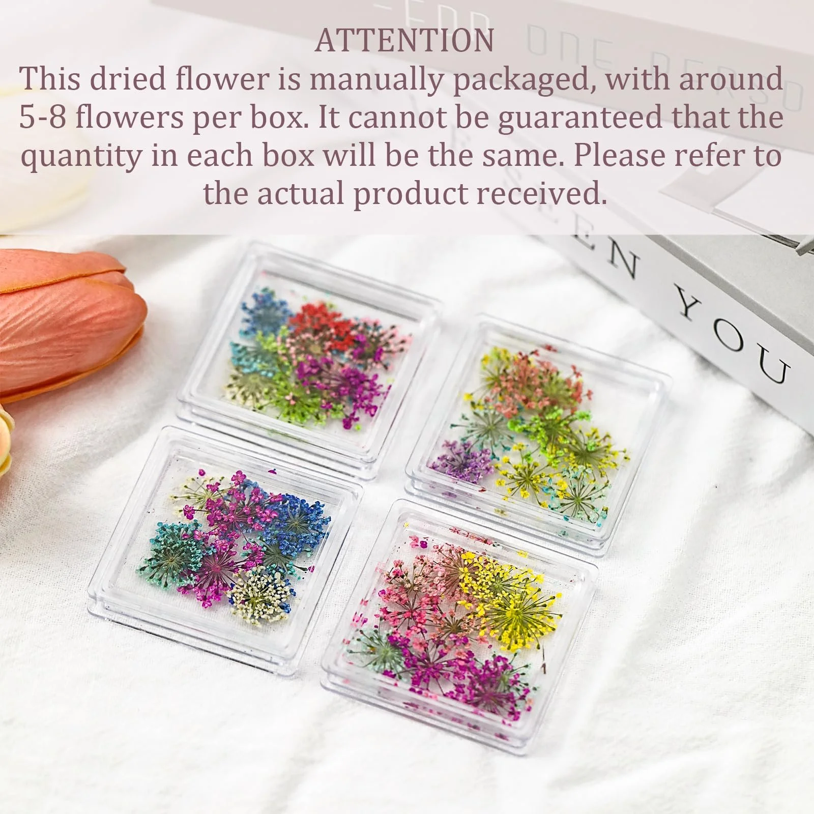 Набір сухоцвітів для нігтів 4 Box 3D Mini Mix Petals Natural Flower DIY, фото №3