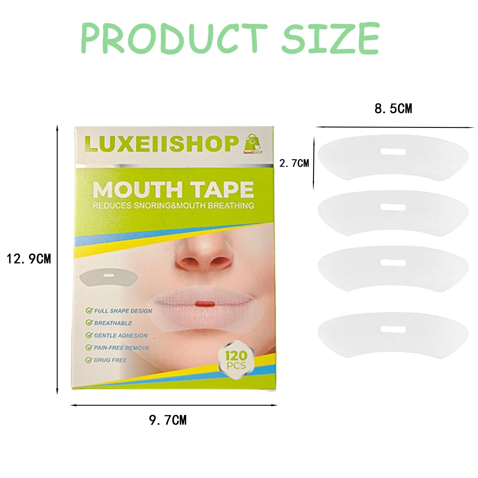 Полоска для рта AYNKH 120 шт для сна, устройство против храпа, фото №2