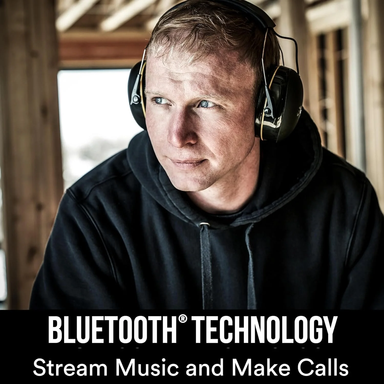 Протишумні навушники 3M WorkTunes Connect 90543 / Bluetooth / До 30 годин роботи від кейсу / Чорні, фото №6