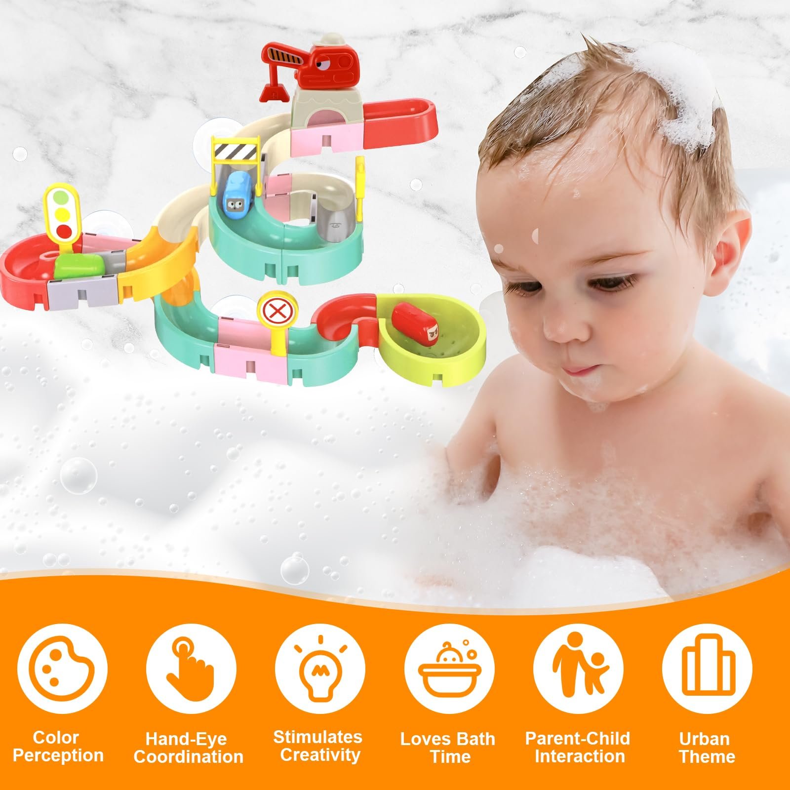 Игрушка для ванны Мраморный трек Присоски Водная, фото №3