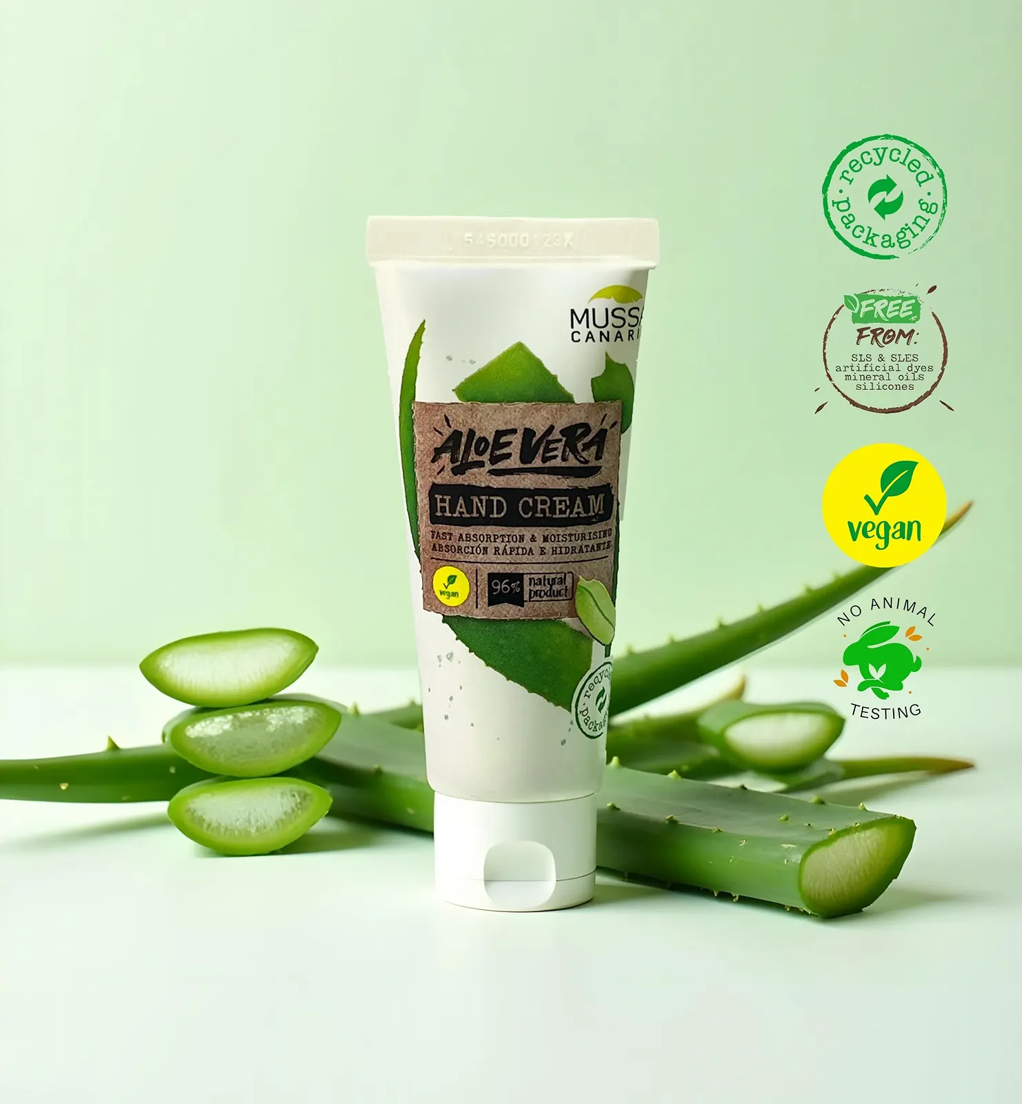 Крем для рук Vegan з Алое Вера Мініатюрний розмір 40мл, фото №2