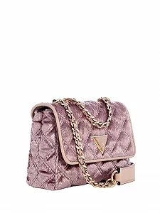 Міні Сумка GUESS Giully Mini 2 Compartment Convertible Flap XS Ліловий synthetic.ua - Фото 1