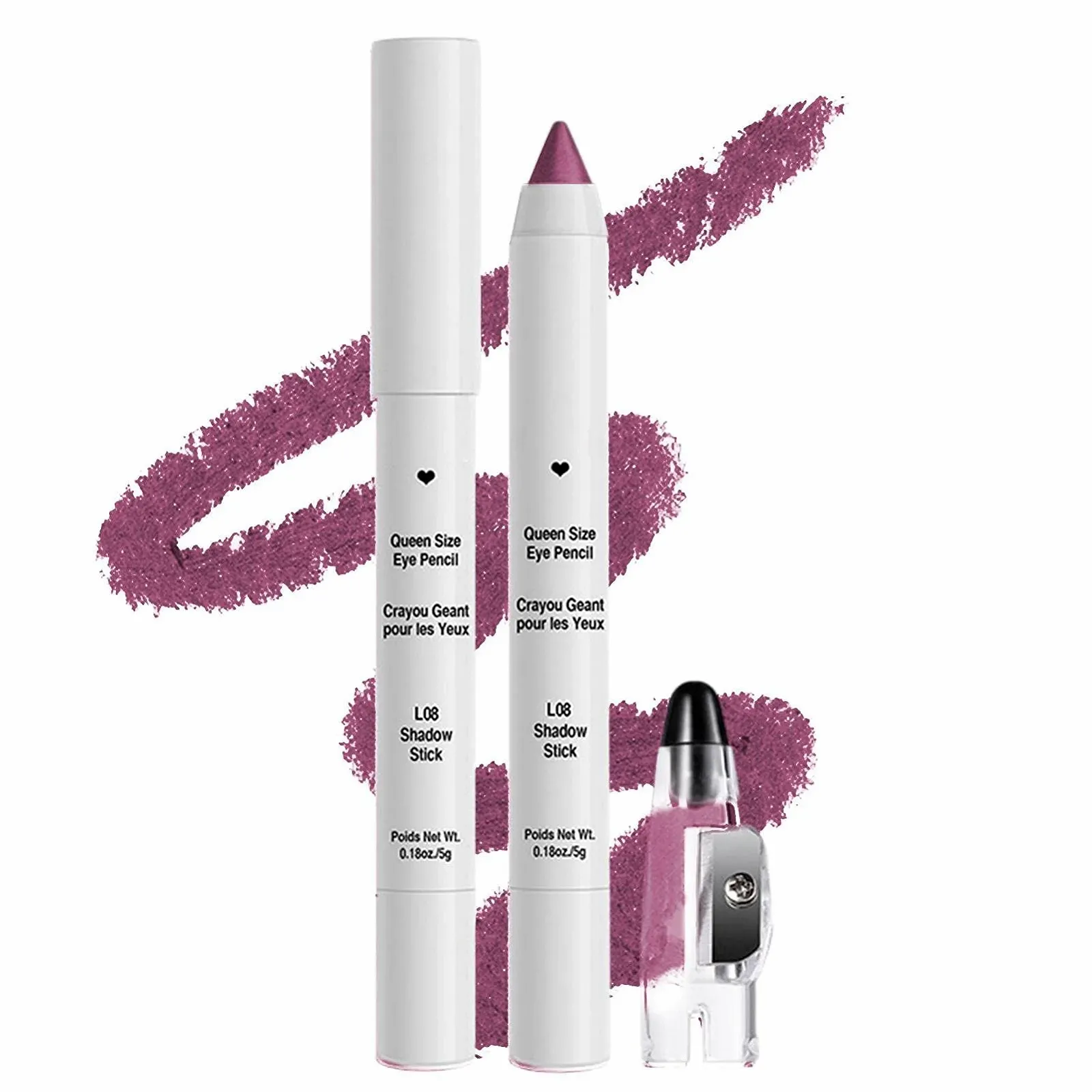 Олівець для очей 10 Colour Eye Pencil, з блискітками та шиммером з точилкою, стійкий, не розмазується, легко наноситься, фото №6