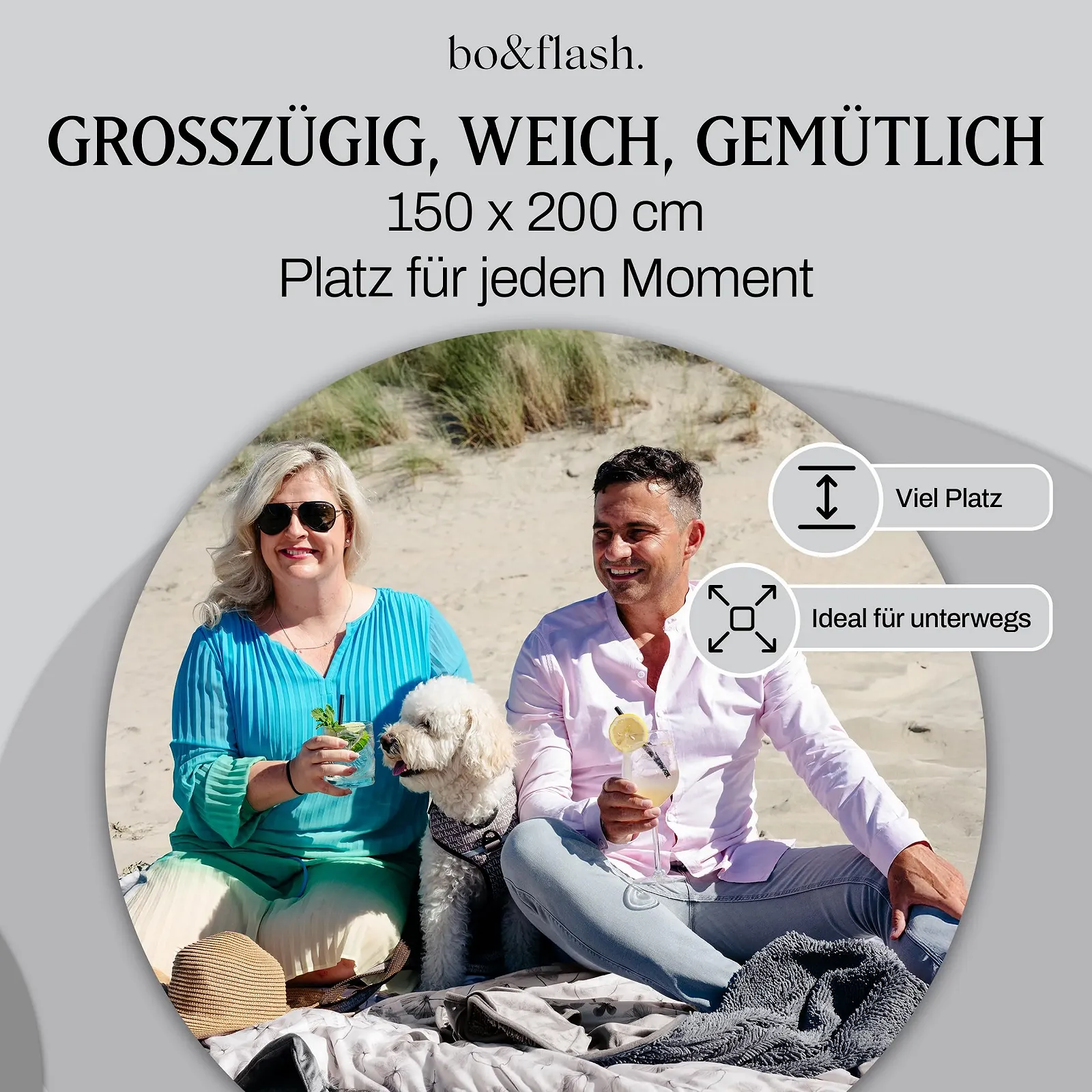 Покривало для дивану bo&flash Lobna Designer для обіймів 150 x 200 см, фото №4