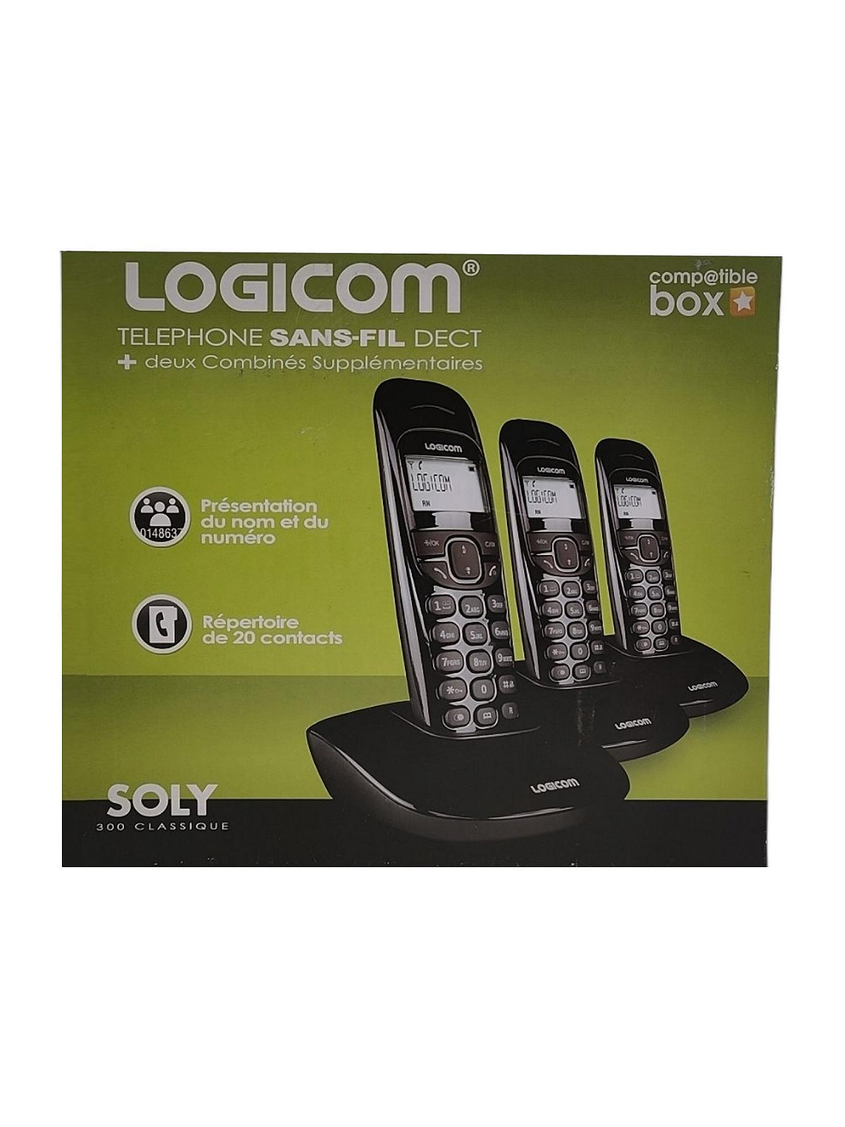 Стаціонарний телефон LOGICOM SOLY 300 TRIO Чорний (3483073008789), фото №6