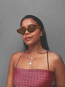 Солнцезащитные очки овальные YAMEIZE Retro 90s для мужчин и женщин, винтажные, кошачий глаз, защита UV400 synthetic.ua - Фото 1