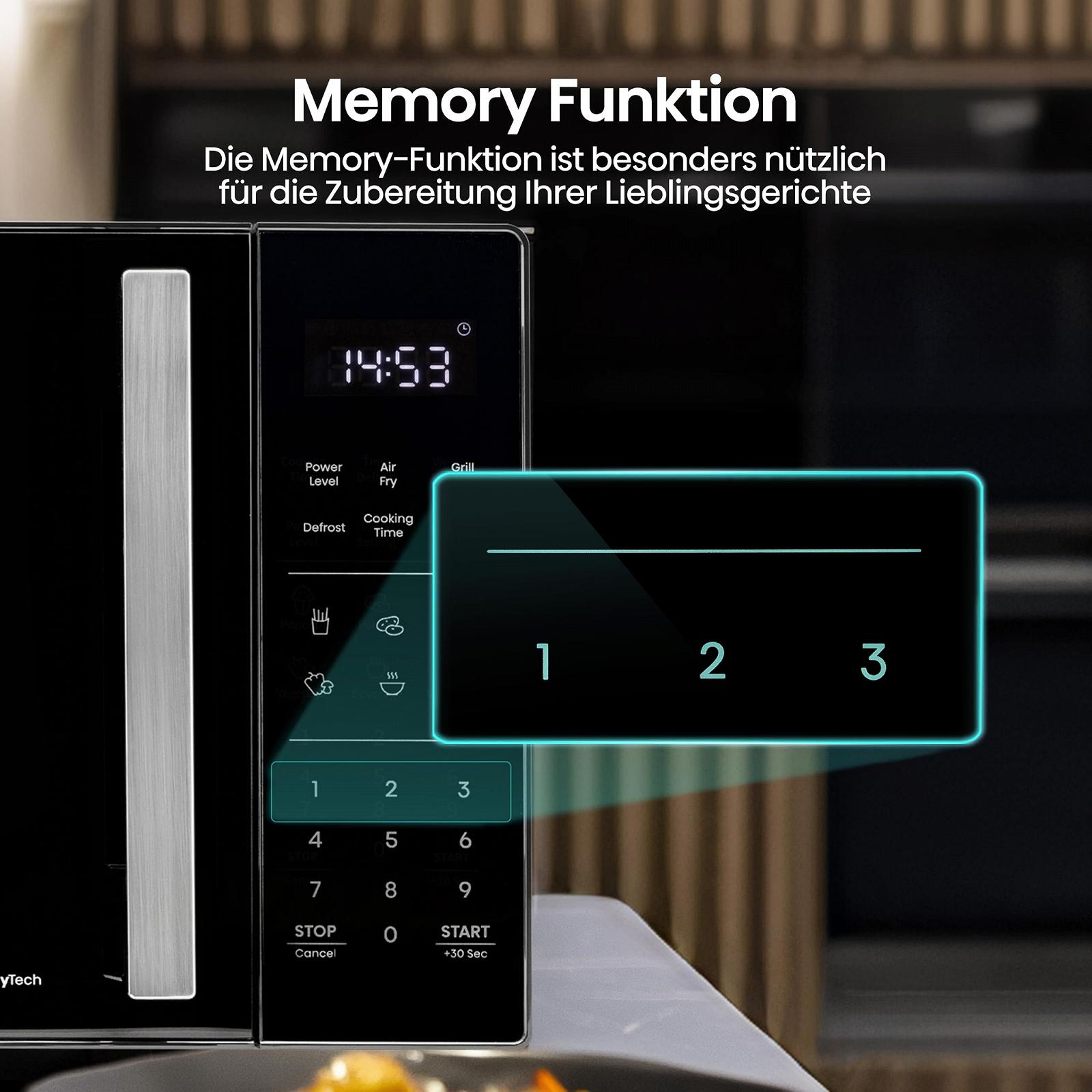 Микроволновая печь Hisense H23MOBS5HC 23 л 900 Вт AirFry 4 в 1 Super Combination Функция памяти Многоэтапное приготовление Автоматические программы 10 уровней мощности Быстрый старт Функция разморозки Блокировка от детей Черная, фото №6 Микроволновая печь Hisense H23MOBS5HC 23 л 900 Вт AirFry 4 в 1 Super Combination Функция памяти Многоэтапное приготовление Автоматические программы 10 уровней мощности Быстрый старт Функция разморозки Блокировка от детей Черная, фото №6