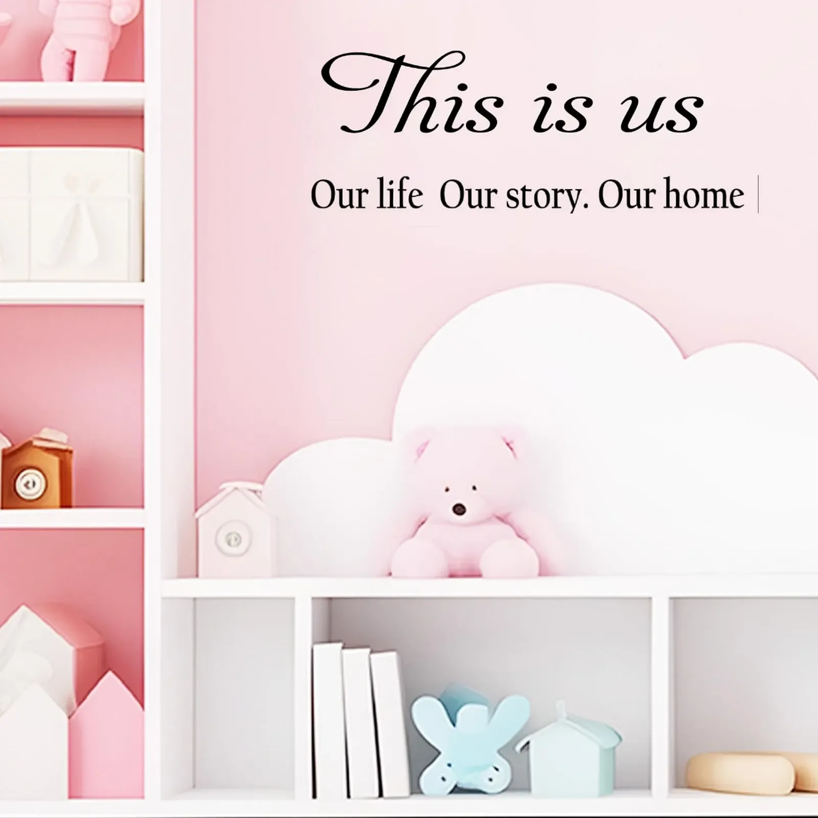 Наклейка на стіну "Das sind wir Unser Leben" Цитати для дому Самоклейна 57 x 22 см, фото №6