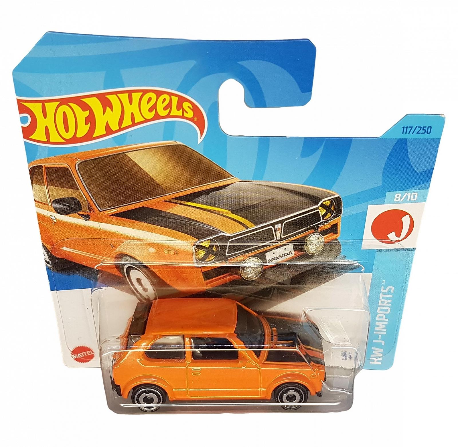Машинка Hot Wheels HW J-Imports ´73 Honda Civic Custom 8/10 HKK67 Short Card Оранжевый Mattel 2023, фото №2 Машинка Hot Wheels HW J-Imports ´73 Honda Civic Custom 8/10 HKK67 Short Card Оранжевый Mattel 2023, фото №2