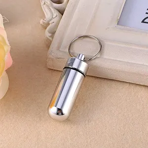 Футляр для таблеток малий кишеньковий, водонепроникний, міні-алюмінієвий synthetic.ua - Фото 1