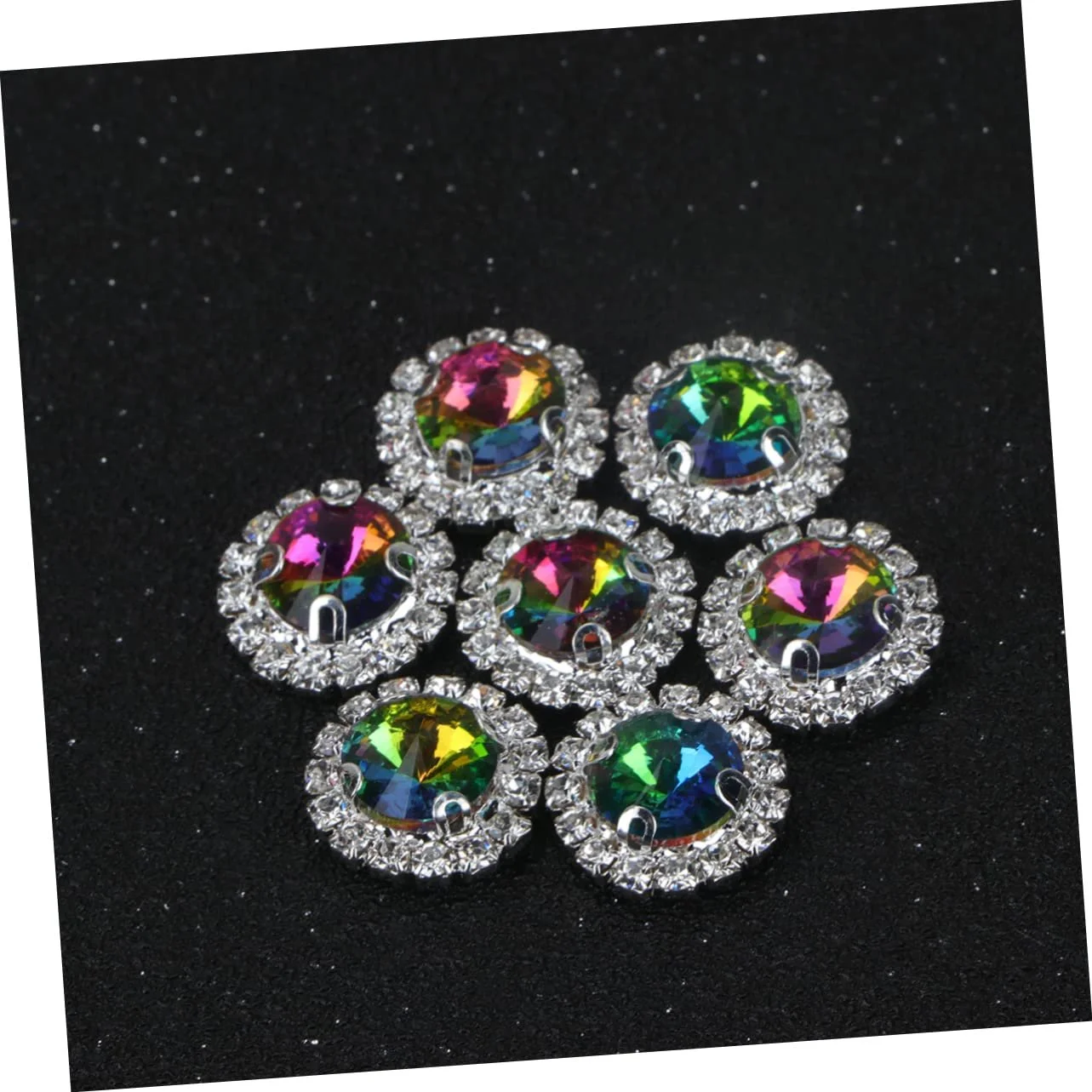 Стрази Плоскі Круглі PLAFOPE 20 шт. для рукоділля, дорогоцінні камені для виготовлення ювелірних виробів, DIY, весілля, день народження, блискучі, фото №9