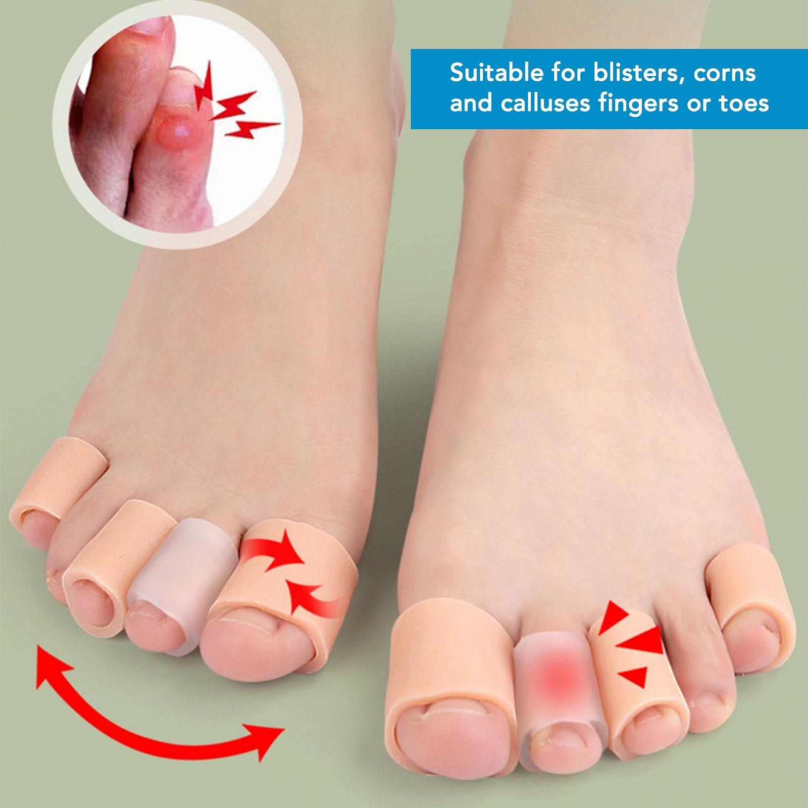 Гелевий захист для пальців ніг, 4 пари, багаторазовий, дихаючий, м'який, еластичний протектор для пальців від пухирів, для пальців рук і ніг, фото №3