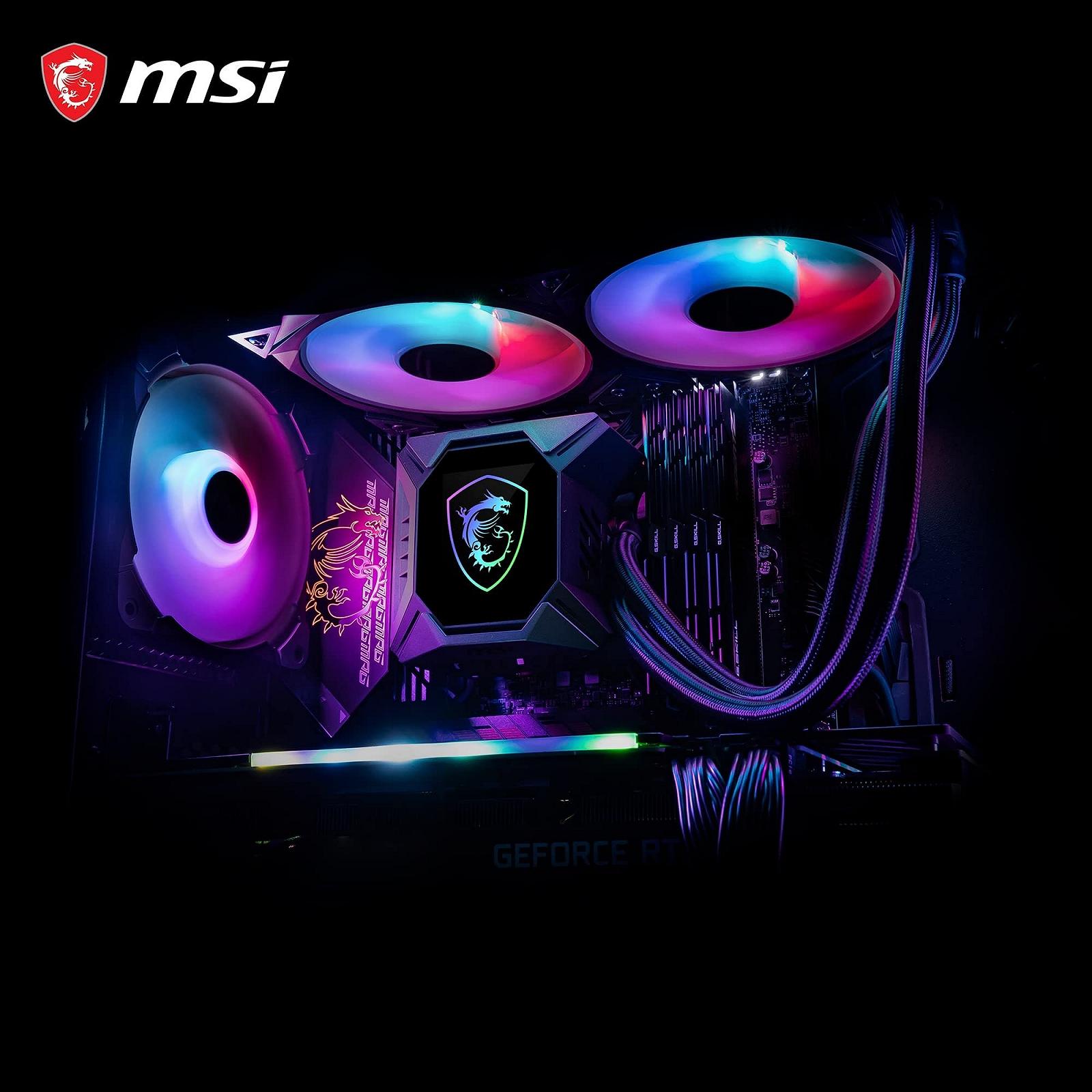 Система рідинного охолодження MSI MPG CORELIQUID K240 / 240mm / 2500 RPM / 2.4" LCD / Intel / AMD / Black, фото №6