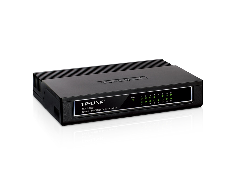 Коммутатор TP-Link TL-SF1016D 16х10-100 Мбіт настільний, фото №2 Коммутатор TP-Link TL-SF1016D 16х10-100 Мбіт настільний, фото №2