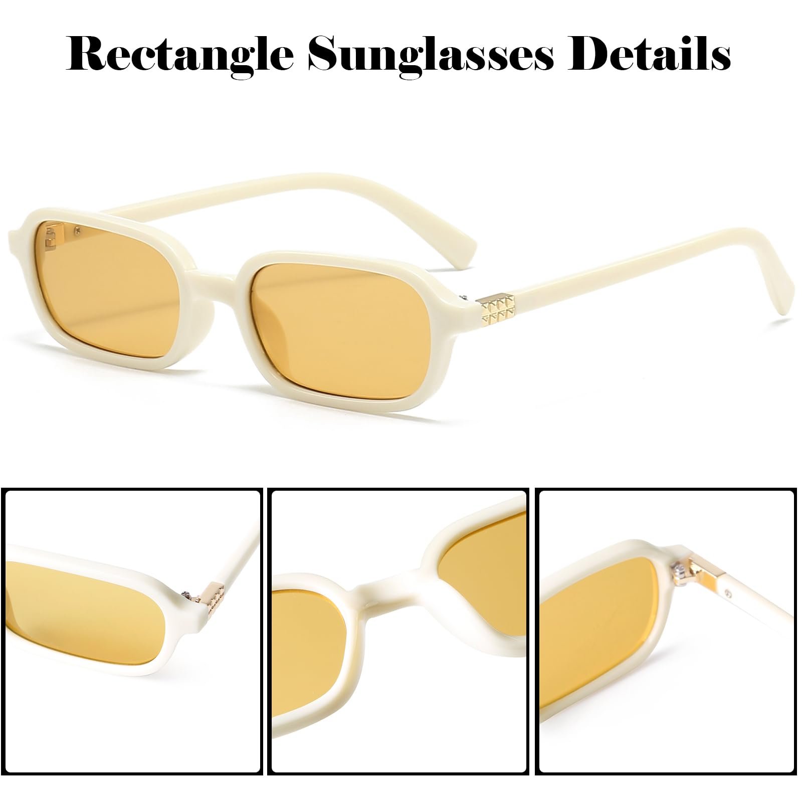 Сонцезахисні окуляри Прямокутні Laurinny Ретро 90-х Жіночі Квадратні, фото №4