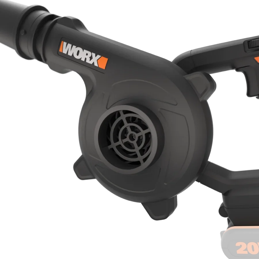 Аккумуляторная воздуходувка WORX WX094.9 / 20 В / 257 км/ч / Черно-Оранжевый, фото №3 Аккумуляторная воздуходувка WORX WX094.9 / 20 В / 257 км/ч / Черно-Оранжевый, фото №3