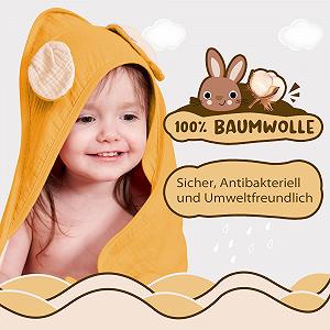Полотенце для ванны детское с капюшоном 85 x 85 см synthetic.ua - Фото 1