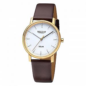 Купить Часы REGENT Solar F-1555 Женские, нержавеющая сталь, IPG покрытие золотом, 35 мм, черный, Классический - Фото 1 Часы REGENT Solar F-1555 Женские, нержавеющая сталь, IPG покрытие золотом, 35 мм, черный, Классический - Фото 1