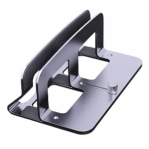 Подставка для ноутбука алюминиевая вертикальная регулируемая 14–50 мм - Фото 1