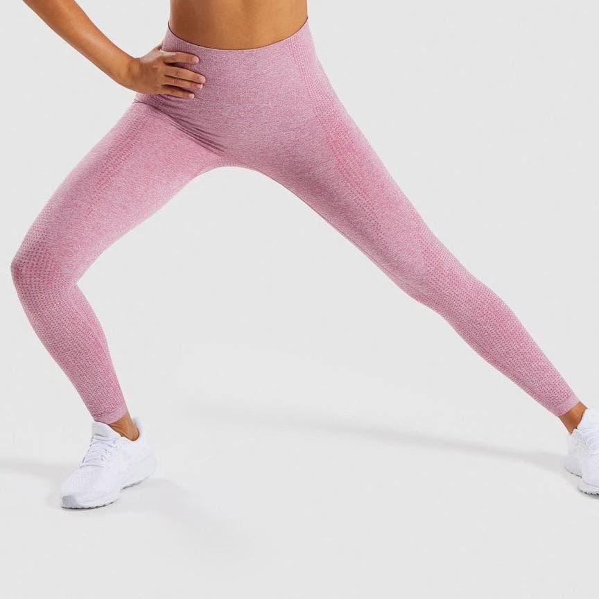 Леггинсы женские спортивные 6117 L розовые, фото №6