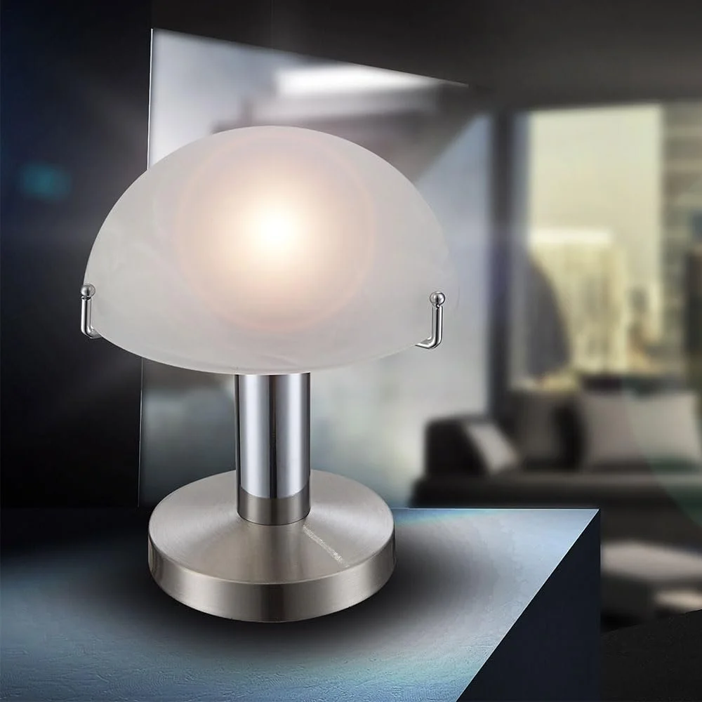 Настольная лампа Globo OTTI никель слоновая кость, фото №5