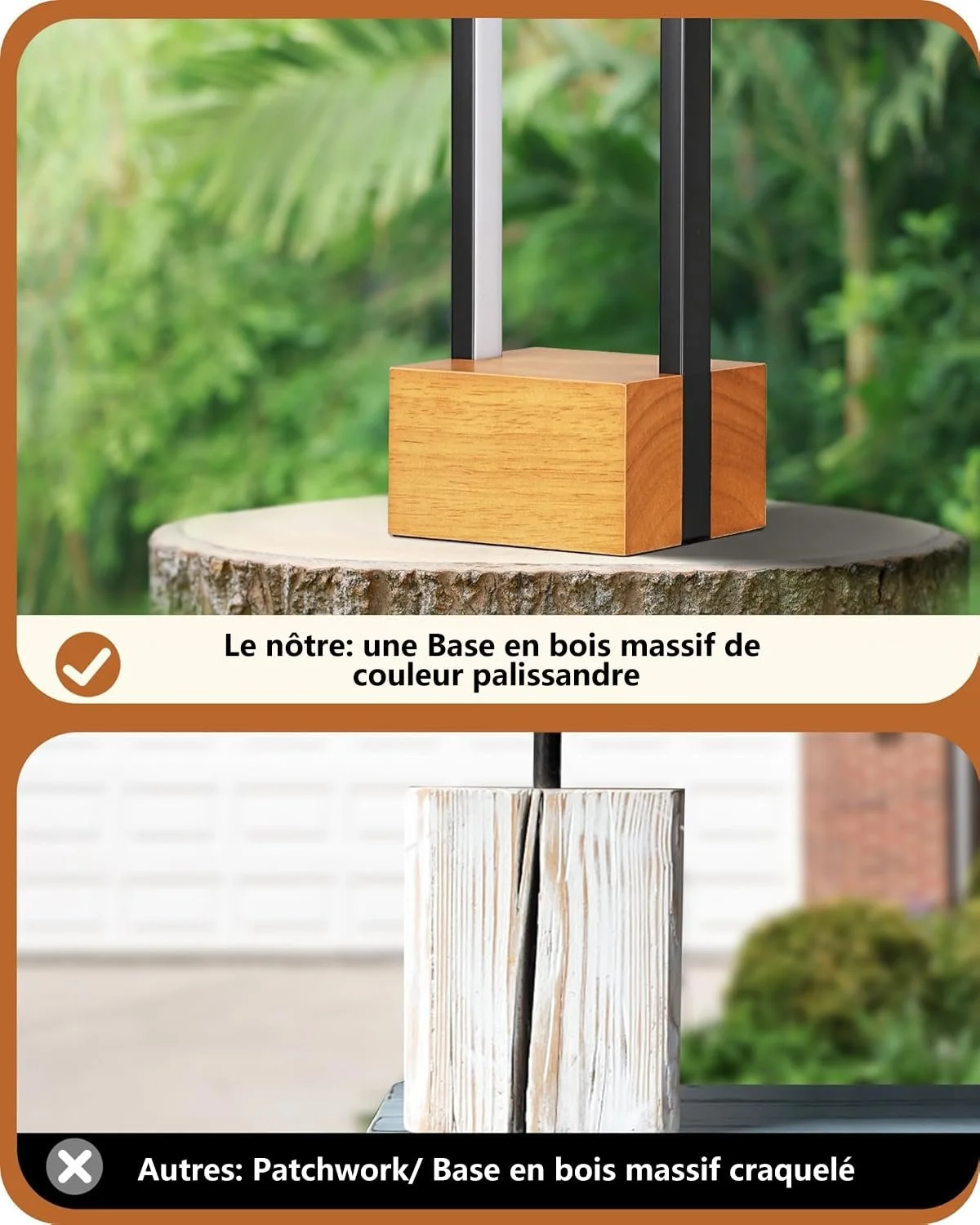 Настільна лампа himmel LED з регульованою яскравістю квадратна 3 колірні температури алюмінієва дерев'яна основа сенсорна Black, фото №5