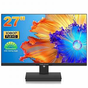 Монітор Thinlerain 27 Inch FHD 1920 x 1080p IPS LED для ПК (HDMI, VGA, 60Hz, FreeSync, 5ms) Чорний - Фото 1