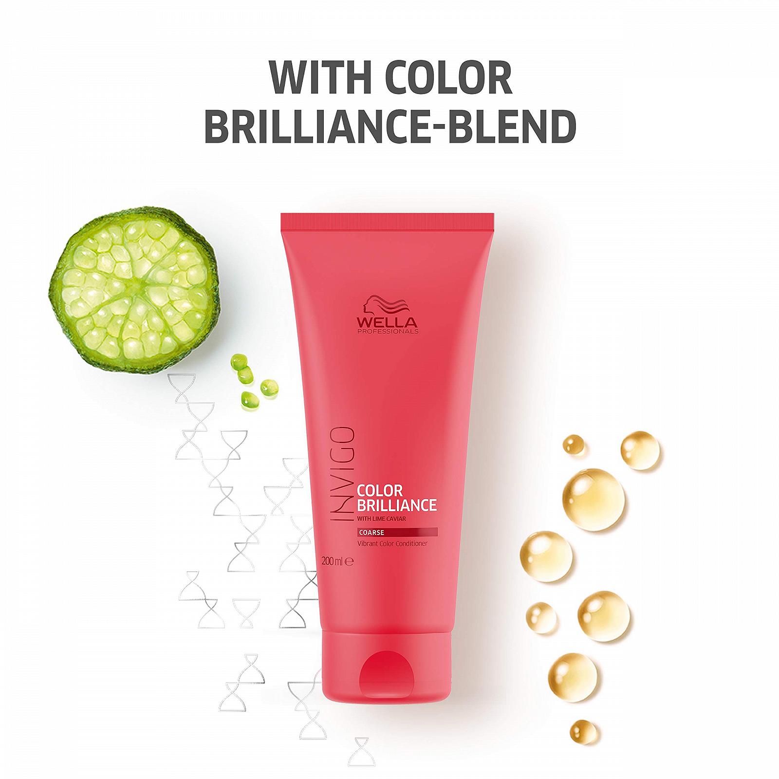 Кондиціонер Wella Invigo Brilliance Colour Enhancing для товстого волосся 200 мл, фото №4 Кондиціонер Wella Invigo Brilliance Colour Enhancing для товстого волосся 200 мл, фото №4