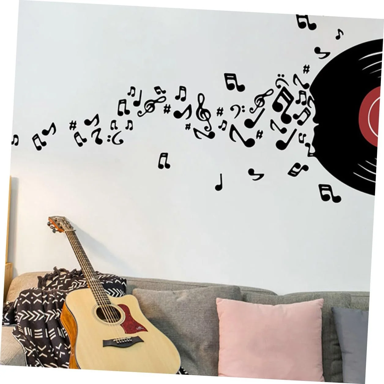 Наклейка для стін VANZACK 2 Sheets Vinyl Music Records Self-Adhesive Removable Reusable, фото №7