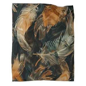 Покривало Фланелева 3D Друк Перо Шерпа Плед Дихаюча М'яка Тепла Пухнаста - Фото 1