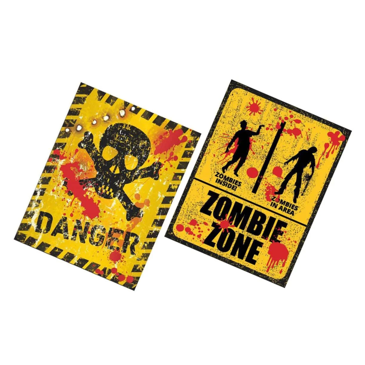 Наклейка на стіну Yardenfun Halloween Sign Danger Zombie, фото №1