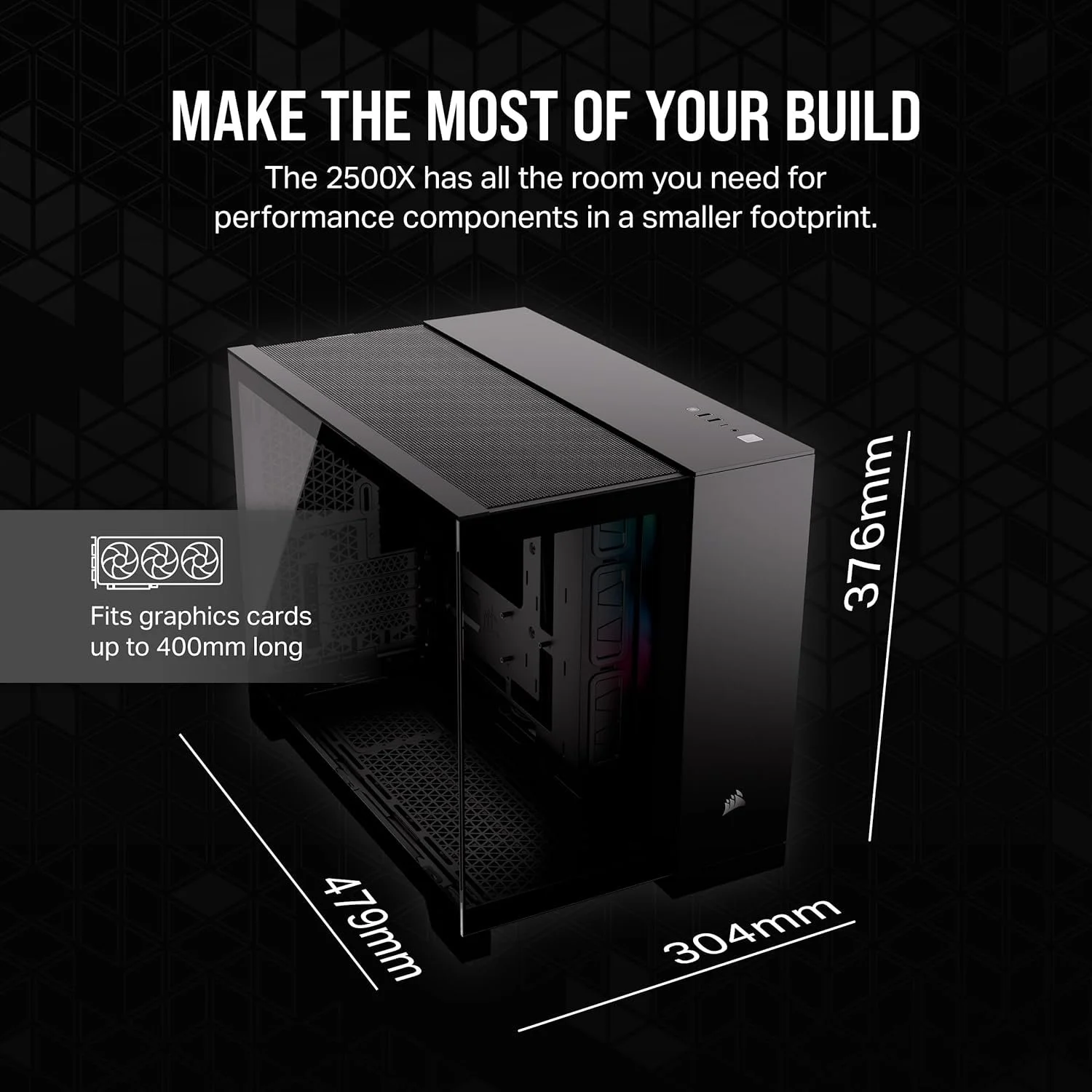 Корпус для ПК CORSAIR iCUE LINK 2500X / RGB / без ПЖ / Чорний, фото №8