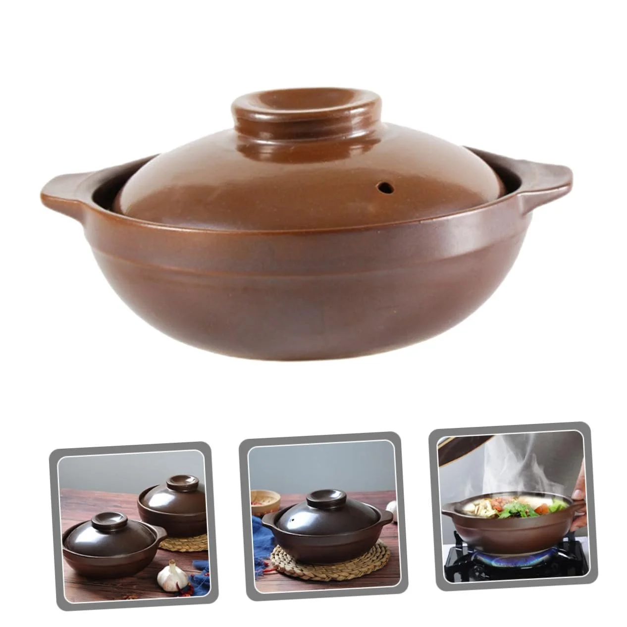 Кастрюля Alipis керамическая с крышкой термостойкая, фото №6