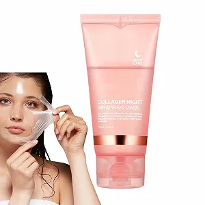 Ночная маска для лица Collagen, ночная маска для лица, маска-пленка с коллагеном, коллагеновая маска для лица, для обновления и омоложения кожи, 75 мл - Фото 1