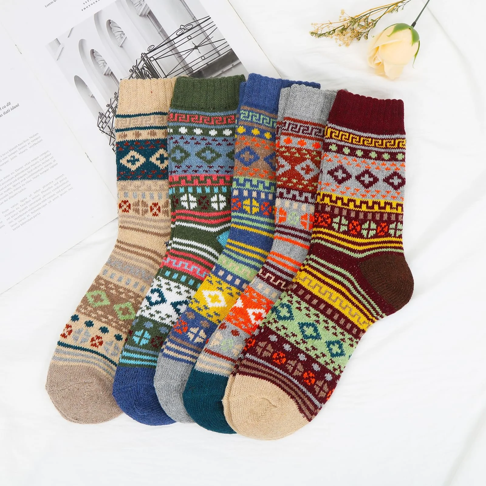 Шкарпетки зимові жіночі, 5 пар, фото №5 Шкарпетки зимові жіночі, 5 пар, фото №5