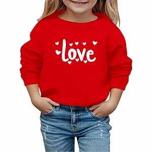 Флисовый худи для детей Зимний, с длинными рукавами, с принтом валентинского сердца, для девочек и мальчиков, уютный повседневный synthetic.ua - Фото 1