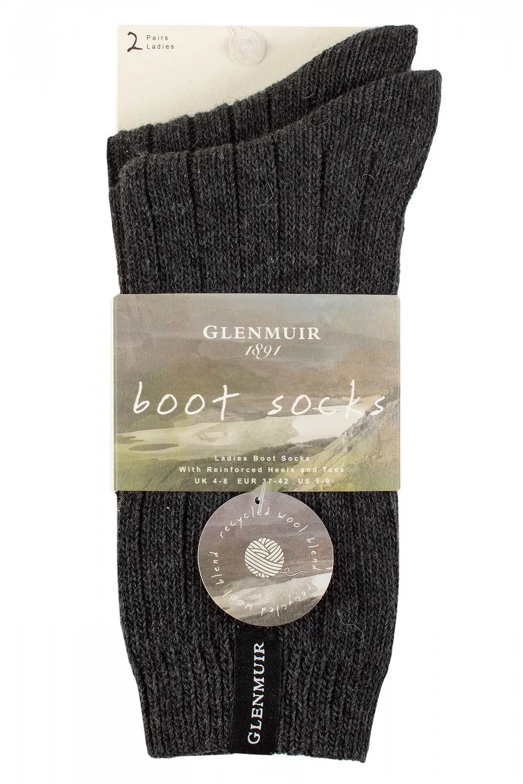 Носки Гетры GLENMUIR Classic, 2 пары, Угольный, фото №2 Носки Гетры GLENMUIR Classic, 2 пары, Угольный, фото №2