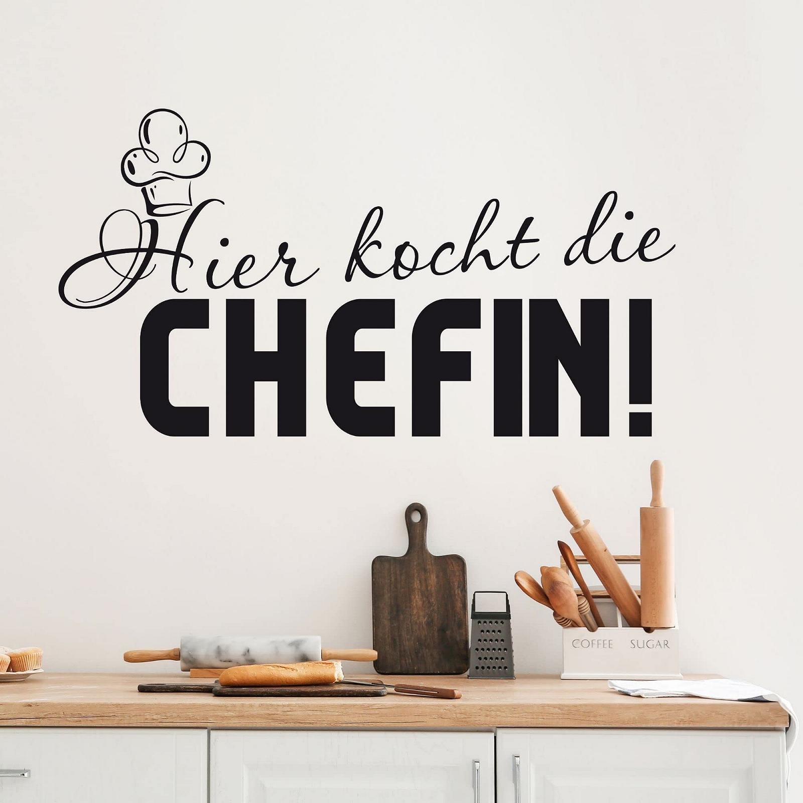 Наклейка на стіну Кухня Hier kocht Die Chefin, фото №1