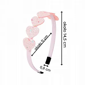 Набір дитячих обручів для волосся 4 шт Блискітки Серця та Зірки synthetic.ua - Фото 1
